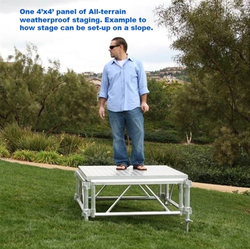 96 Square Foot All-Terrain Stage Kit (12 Ft X 8 Ft) Height Adjustable To  24 To 32, 40 And 48 High