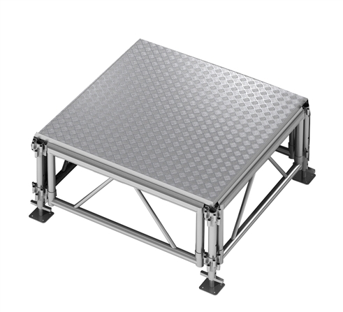 4' x 4'  ALL-TERRAIN HEIGHT ADJUSTABLE STAGE SYSTEM (ADJUST TO 24" & 48")