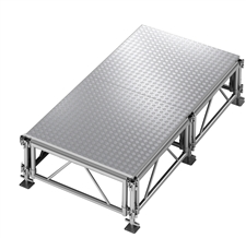 4' x 8'  ALL-TERRAIN HEIGHT ADJUSTABLE STAGE SYSTEM  (ADJUST TO 24" & 48")