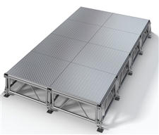 8' x 16'  ALL-TERRAIN HEIGHT ADJUSTABLE STAGE SYSTEM  (ADJUST TO 24" & 48")