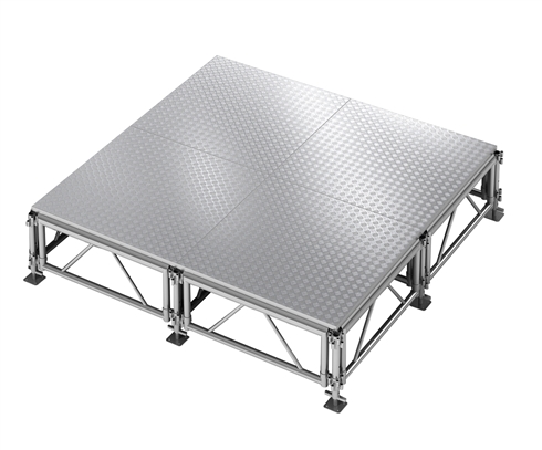 8' x 8'  ALL-TERRAIN HEIGHT ADJUSTABLE STAGE SYSTEM  (ADJUST TO 24" & 48")