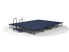 12' x 16' - 8" Economy Executive Portable Stage Kit ( Blue Carpet Finish)