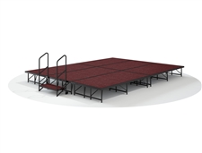 12' x 16' - 8" Economy Executive Portable Stage Kit ( Red Carpet Finish)