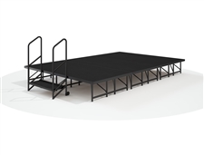 12' x 8' - 16"  Economy Executive  Portable Stage Kit ( Black Carpet Finish )