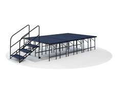 12' x 8' - 32" Economy Executive Portable Stage Kit ( Blue Carpet Finish )