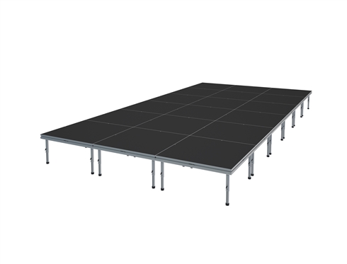 12' X 24'   EZ-LOCK HEIGHT ADJUSTABLE PORTABLE STAGE KIT - HEXA PATTERN FINISH