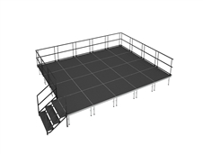 16' X 20'  Ez-lock Height Adjustable Portable Stage Kit - Industrial Finish - 16" to 24" height adjustable