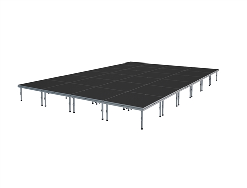 16' X 24'   EZ-LOCK HEIGHT ADJUSTABLE PORTABLE STAGE KIT - HEXA PATTERN FINISH