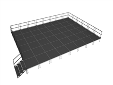 24' X 32'  Ez-lock Height Adjustable Portable Stage Kit - Industrial Finish - 16" to 24" height adjustable