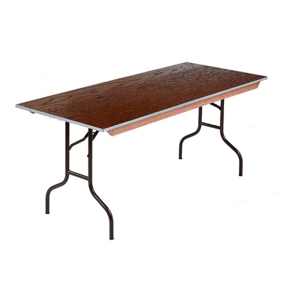 Midwest Folding 36"x72" Rectangular Folding Table, Plywood Surface