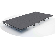 12 FEET X 24 FEET DUAL HEIGHT STAGING 101 KIT BY INTELLISTAGE (Adjusts to 24" & 32")