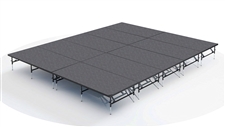 16 FEET X 20 FEET DUAL HEIGHT STAGING 101 KIT BY INTELLISTAGE (Adjusts to 16" & 24")