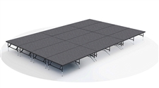 16 FEET X 24 FEET DUAL HEIGHT STAGING 101 KIT BY INTELLISTAGE (Adjusts to 16" & 24")