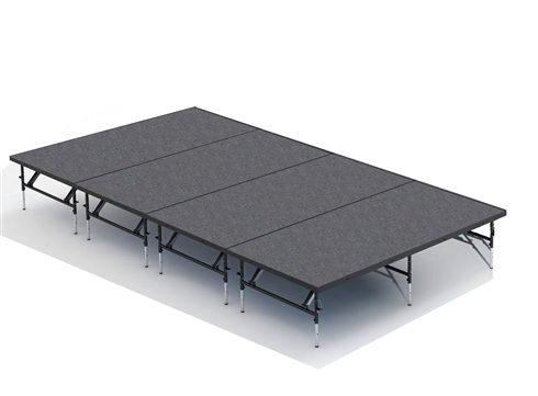 16 FEET X 8 FEET DUAL HEIGHT STAGING 101 KIT BY INTELLISTAGE (Adjusts to 16" & 24")