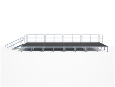 12' x 32'  Pro-Stage  with Height Adjustable , Telescoping Legs